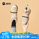 快樂(lè)瑪麗（J&M）雪地靴女2024冬季新款短筒靴加絨保暖女短靴羊皮毛一體棉鞋女 粉紅色 35