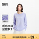 森馬（Semir）長袖T恤女字母印花oversize個性2025夏季上衣鹽甜系109325101001
