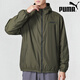 彪馬（PUMA）男裝外套 秋季新款休閑運動(dòng)服跑步防風(fēng)上衣連帽梭織透氣簡(jiǎn)約夾克 693713-70/深橄欖色 XL 185/104A 推薦體重160-180斤