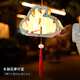 南極故事中秋節(jié)新款木質(zhì)燈籠蛇年花草紙手diy手提古風(fēng)小燈籠漢服拍照宮燈 HCZ木制燈籠-福氣兔A-1