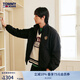 TOMMY JEANS【雙面穿】春夏男裝美式休閑潮流搖粒絨寬松立領夾克外套男19643 黑色BDS L （推薦：160-180斤）