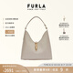 芙拉（FURLA）【七夕禮物】GOCCIA牛皮中號女士手提單肩包腋下包HOBO包流浪包 白色
