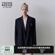 Teenie Weenie小熊西裝外套女春季休閑學院風中長款輕商務時尚簡約西裝外套女 藏青色 S (160)