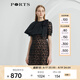 PORTS寶姿女裝 秋冬新品短袖中長(zhǎng)連衣裙LL9D125LLF001 黑色 XS (2)
