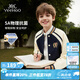 英氏（YEEHOO）男童外套兒童棒球服秋季時尚立領(lǐng)學(xué)院風(fēng)百搭中大童裝洋氣秋裝新款 帥氣學(xué)院 深藍(lán) 130