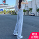 AEMAPE牛仔褲女2025春夏季女裝寬松高腰顯瘦闊腿褲直筒垂感褲子休閑秋款 淺藍色 XL