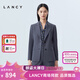 朗姿/LANCY春季新款職業(yè)長袖西裝外套女式小西服羊毛氣質 月夜深藍色 M