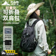 煦凜德國(guó)背包雙肩包登山包輕便小型防潑水大容量透氣折疊男女旅行出游 黑色【折疊便攜 耐用抗撕裂】 20-35升