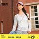 森馬（Semir）長(zhǎng)袖T恤女設(shè)計(jì)感滿印修身疊穿2025春季薄透網(wǎng)紗上衣109125101007