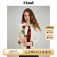 ELAND【三防面料】衣戀棉服女毛織領(lǐng)學(xué)院絎縫保暖外套25春季新款 象牙白/白色(39)Ivory S