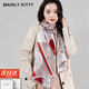 MAINLYKITTY真絲絲巾女士圍巾桑蠶絲巾媽媽紗巾教師節生日禮物送女友老婆 酒紅-禮盒裝