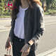 蜜樂奇針織衫外套開衫女春秋2025新款上衣灰色薄款外穿秋冬外搭毛衣 深灰色 均碼 90-136