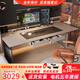 鵬景雅居電動(dòng)升降桌臺(tái)式電腦桌工作臺(tái)學(xué)習(xí)桌子家用智能書桌 TL30 旗艦版 桌面排插/淺咖啡色+雙抽 200*80cm桌面尺寸/包安裝