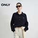 ONLY 2025秋季優(yōu)雅知性插肩袖純色大翻領(lǐng)針織衫女|125313027