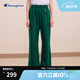 Champion冠軍衛(wèi)褲女2024秋季新款刺繡小C logo休閑直筒褲簡(jiǎn)約褲子 深綠色 L