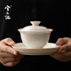 兮元記結晶釉陶瓷三才蓋碗茶杯三件套單個(gè)高檔功夫泡茶碗2025新款 映雪結晶釉三才蓋碗