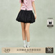 歐時力OCHIRLY 印花蓬蓬裙褲裙a字半身裙短裙顯瘦2025夏季新品 黑色 M