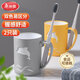 美麗雅漱口杯2個刷牙杯子成人兒童家用加厚便捷洗漱牙缸杯學(xué)生情侶套裝