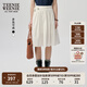 Teenie Weenie小熊女裝半身裙2025夏季新款休閑度假風(fēng)法式時(shí)尚短裙 白色 L
