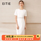 愛特愛（EITIE）優(yōu)雅女裝通勤收腰顯瘦2025夏季新款一步裙極簡純色連衣裙B2507676 極光白10 L (165)