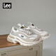 Lee老爹鞋冬季運動(dòng)男鞋2025新款透氣增高老爹鞋男士潮流百搭休閑鞋子 白色L251MD306 44