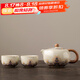 唐豐文創(chuàng)汝窯西施壺家用客廳泡茶沏茶壺陶瓷小茶壺單壺功夫茶具一人用 素語江崖西施壺+江崖圓滿杯2個