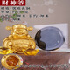 財神爺純銅財神爺擺件小號辦公室家用聚財金財神爺汽車(chē)擺件 財神爺小擺件+汽車(chē)沾沾貼 送水晶