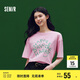 森馬（Semir）哈利波特聯(lián)名短袖T恤女中長款寬松2025夏季字母上衣109325100043