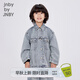 jnby by JNBY江南布衣童裝全棉H型牛仔夾克柔軟休閑秋冬男女童兒童1O8611390 995/牛仔洗蘭 160cm