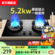 勤家好太太燃?xì)庠钐烊粴怆p灶大火力煤氣爐家用猛火不銹鋼防爆玻璃雙邊定時(shí)熄火保護(hù)童鎖防燙提醒臺嵌入式兩用 【推薦款】防爆玻璃+鴛鴦九腔 純銅火蓋 5.2KW/煤氣罐/液化氣