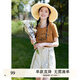 紫涵短款印花短袖T恤小眾文藝抽褶上衣夏季簡(jiǎn)約百搭顯瘦 柑橘色 S