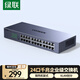 綠聯(lián)24口全千兆交換機 企業(yè)級交換器 可上機架工程監(jiān)控網(wǎng)絡(luò)分線轉(zhuǎn)換器網(wǎng)線分流器VLAN劃分鋼殼35374