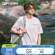 FILAFUSION斐樂(lè)潮牌男子針織短袖衫2025夏季時(shí)尚休閑寬松T恤