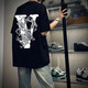 簡(jiǎn)霏社會(huì )衣服混的人  美式中大童裝男女孩帥氣hiphop龍年短袖t恤 黑色 均碼 170【建議身高155-165CM】