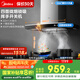 美的（Midea）抽吸排油煙機(jī)家用頂吸歐式吸油煙機(jī)22立方大吸力油煙機(jī) 揮手智控 抽煙機(jī)T36國(guó)家補(bǔ)貼20%可配燃?xì)庠? title=