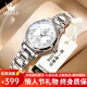 歐利時（OLEVS）瑞士認(rèn)證品牌手表女機械表全自女士手表夜光時尚女表送老婆 銀白鋼帶/精美禮盒/定制刻字