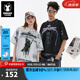 GENANX閃電潮牌夏季新品男裝t恤太空棉涼感寬松吸濕排汗數(shù)碼印花短袖T恤 淺灰色 M 【建議】參考尺碼助手或客服