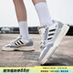 阿迪達斯 （adidas）男鞋 25秋新款三葉草DROP STEP LOW 2.0輕便透氣休閑舒適低幫板鞋 漢玉白/灰色/清澈灰 【曬圖返10】 42.5 碼/內長265mm