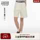 Teenie Weenie小熊簡約短褲2025春季新款松弛慵懶寬松學(xué)院風(fēng)休閑褲