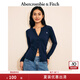 ABERCROMBIE & FITCH女裝經(jīng)典小麋鹿美式復(fù)古辣妹性感修身V領(lǐng)長(zhǎng)袖T恤KI139-5270 海軍藍(lán) S (165/92A)