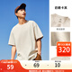 安踏（ANTA）純棉針織短袖t恤 男女同款2025夏季情侶款休閑套頭打底衫上衣 奶酪卡其-2 L