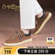 金利來（Goldlion）男鞋時(shí)尚復(fù)古板鞋舒適反絨軟彈休閑鞋G508410480CCB棕色41