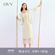 OVV2023春夏新款女裝19MM電力紡寬松版型真絲休閑夾克外套 淺黃（凈色）23 L