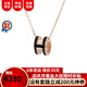 愛馬仕（HERMES）Hermes愛馬仕項鏈女 玫瑰金色鏈POP mini項鏈經(jīng)典H吊墜七夕節(jié)禮物 黑色