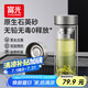 富光玻璃杯茶水分離泡茶杯子高硼硅雙層玻璃水杯大容量流光銀500ml