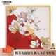 萬事利真絲絲巾女士送媽媽長(zhǎng)輩絲綢禮物100%桑蠶絲中方巾禮盒裝-玉蘭賦 玉蘭賦紅色
