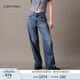 Calvin KleinJeans25春夏女士經(jīng)典標(biāo)牌ck美式復(fù)古洗水寬松闊腿牛仔褲47B939G VYE-牛仔淺藍(lán) 29