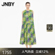 江南布衣（JNBY）【商場同款】25秋新品連衣裙無袖直筒棉質寬松草地印花5P7G15420 347/綠色系 S