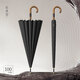 愛(ài)上雨商務(wù)原木手柄大號(hào)長(zhǎng)雨傘定制logo高端抗風(fēng)直桿雙人廣告?zhèn)阌D案字 【商務(wù)必備】16骨閃耀黑-原木柄
