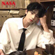 NASA XVVX學(xué)院風(fēng)cleanfit白色長(cháng)袖襯衫男西裝內搭高級感日系dk襯衣打底外套白色配領(lǐng)帶XL
